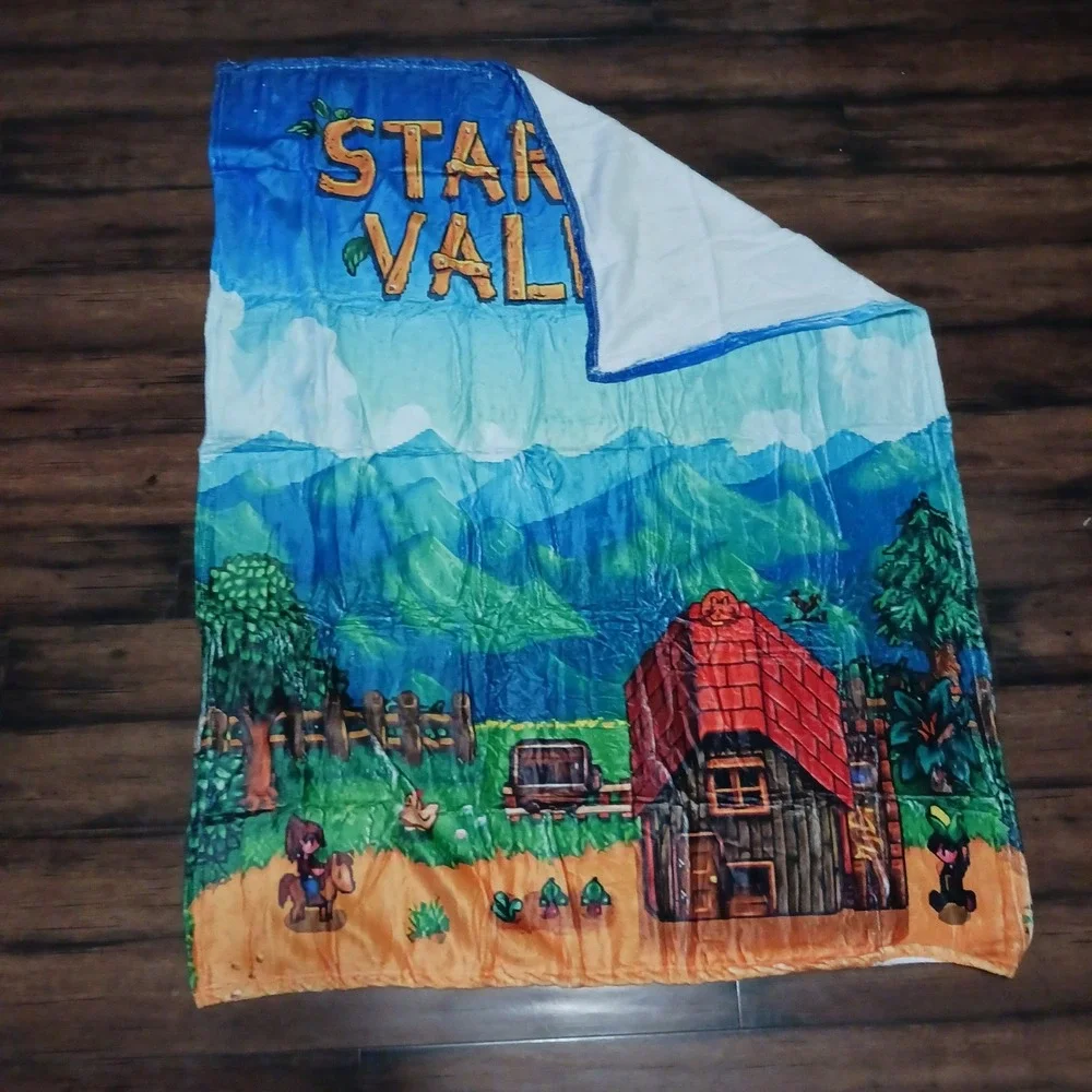 Stardew Valley Fleece Throw Blanket 50x40 Video Game Farmhouse Decor